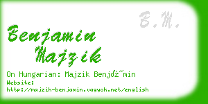 benjamin majzik business card